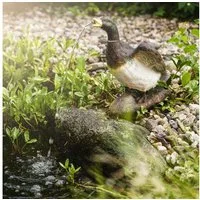 esotec Wasserspeier Solar Komplettset Teichfigur Ente H=31,5 Pumpe 250l/h Modul 5Wp 101659 (Komplettset)