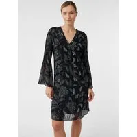 comma Midikleid Kleid Blusenkleid in Plissee-Optik