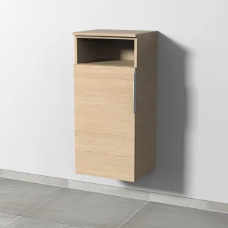 Sanipa 3way Mittelschrank mit 1 Tür und 1 offenem Fach, Eiche-Nordic, UM13448 UM13448