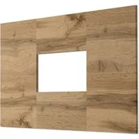 Inn.Furn Wandpaneel Public, BxL: 60x118 cm, (Flat-TV Rückwandpaneel in Eiche Wotan, 180 x 118 cm) mit Ausschnitt für TV-Wandhalterung