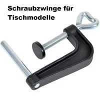 Eschenfelder Schraubzwinge Schraubzwinge für Tischmodelle Korn-Quetsche Malz-Quetsche 45mm, (Einzeln, 1 St., mit Schutzbacken), Aus Stahl mit Klemmschutz
