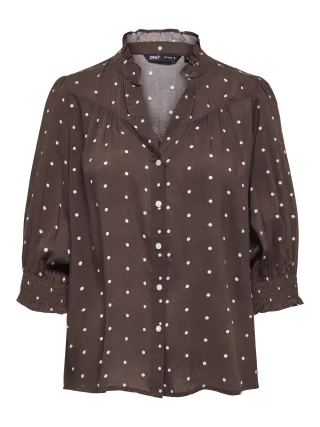 ONLY - ONLRAYA 3/4 SHIRT WVN NOOS Deep Mahogany - Gr. - XS