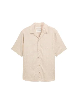 Tom Tailor - Comfort Fit Kurzarmhemd im Hawaii-Look beige mosaic design - Gr. - S