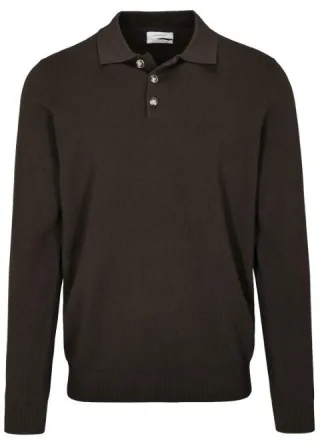 BASEFIELD - NOS Polo Pullover mocca - Gr. - M