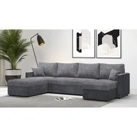 Konstanta Möbelhaus Wohnlandschaft ER 2 Boxspringsofa 290 cm Boxspringmatratze Bettkasten Schlaffunktion, mit Federkern, Bettfunktion, Bettkasten