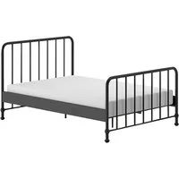 Vipack Metallbett Bronxx, standfest gebaut, gradlinige Optik in zeitlosem Design (in 2 Größen und verschiedenen Farben erhältlich), inkl. Lattenrost, Mittelsteg und Fußstütze unter der Liegefläche
