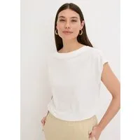 bonprix T-Shirt Oversize-Passform, Kurzarm-Design, mit Satinpasse