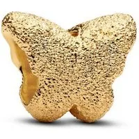 Pandora Charm-Einhänger Mini-Charm Schmetterling Strukturiert 14K Vergoldet 764046C00