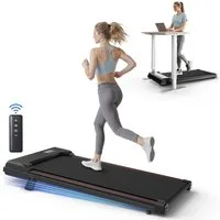 Dskeuzeew Laufband mit 7 % Steigung – 3-in-1-Laufbänder bis 130 kg (mit Fernbedienung und LED-Display - Lauffläche 38,5 x 90 cm), 1–8 km/h einstellbar – Motor 2,5 PS