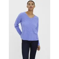Vero Moda V-Ausschnitt-Pullover VMCREWLEFILE LS V-NECK BLOUSE NOOS Materialmix, loose fit