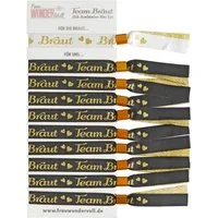 Frau WUNDERVoll Papierdekoration JGA Armband schwarz/gold