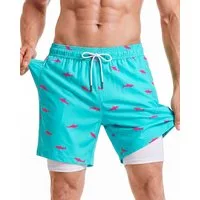 MaaMgic Shorts Herren Elastan kurze Hose 2-in-1 Badehose schnelltrocknend Sporthose (1-tlg)