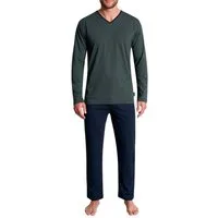 TOM TAILOR Pyjama Nevada (2 tlg) Streifendesign, Langarm, V-Ausschnitt, lange Hose, atmungsaktiv