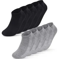 sockenkauf24 Sneakersocken 10 Paar Damen & Herren Premium Sneaker Socken mit Meshstreifen Baumwolle ohne drückende Naht WP