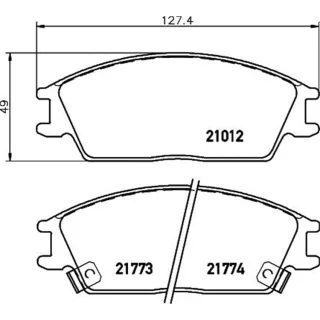 Hella Bremsbel?ge vorne Honda Accord Hyundai Accent Getz Lantra Pony S
