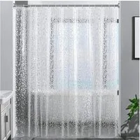 LuxusKollektion Duschvorhang Duschvorhang 3D Steinmuster Transparent 100% Eva Wasserdicht Schimmel
