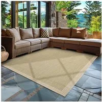Carpettex Outdoorteppich Unicolor, Rechteck, Höhe: 3 mm, Teppich Wetterfest Waschbar Balkon, Garten, Terrasse und Küchenteppich