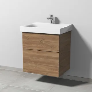 Sanipa 3way Waschtischunterbau zu Geberit Xeno2 Waschtisch mit 2 Auszügen, Eiche-Kansas SM66059