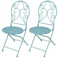 HTI-Living Gartenstuhl Gartenstuhl 2er-Set Lani Blau (Set, 2 St)