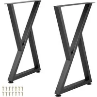 GarveeMore Tischbein Tischuntergestell Möbelfüße Tischgestell Möbelbeine Bankkufen, Möbelfüße 71x51 cm Metall Tischkufen