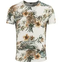 Key Largo T-Shirt T-Shirt Playa Hawaii Flower Printshirt vintage Look MT00489 Rundhalsauschnitt allover Print kurzarm regular fit