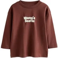 Next Langarmshirt Langarmshirt mit kleinem Grafikprint (1-tlg)
