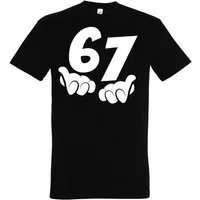 Youth Designz Print-Shirt Herren T-Shirt "67" lustig Fun-Print Statement Geschenk Trend mit witzigen und humorvollen Aufdruck als Geschenk für Männer