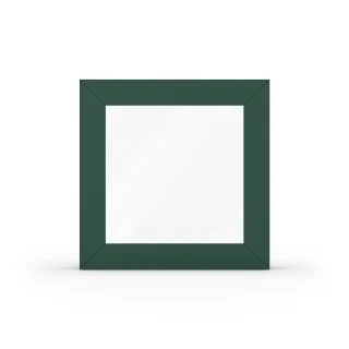 Kunststofffenster Grün, PVC-Alu, aluplast IDEAL TwinSet 4000, Moosgrün RAL 6005 matt, innen Weiß, 510 x 510 mm, individuell konfigurieren