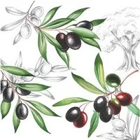 Ambiente Luxury Paper Products Papierserviette 20 Servietten Olives 33x33cm, (20 St)