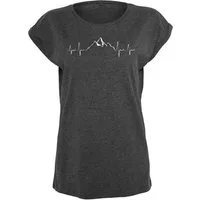 Youth Designz Print-Shirt Heartbeat Mountain Damen T-Shirt als Statement Geschenk Frauen Motiv mit stylichen Berg Aufdruck für Frauen