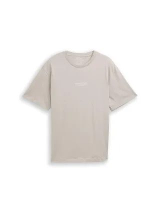 Denim Tom Tailor - Relaxed Fit T-Shirt aus Baumwolle light dove grey - Gr. - XL