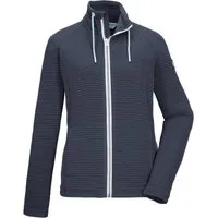 Killtec Strickjacke KOS 12 WMN FLX JCKT Elastische Damenjacke, gestreift, mit Kinnschutz und Taschen