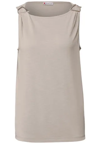 Street One - Silk-Look Top beige - Gr. - 36