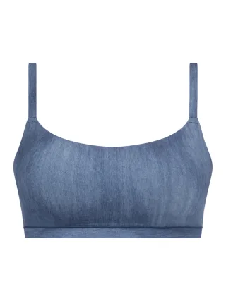Chantelle Lingerie - SOFTSTRETCH Bustier mit Rundhalsausschnitt blue denim print - Gr. - XS/S