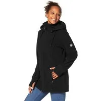 Polarino Fleecejacke Große Größen (1-St) mit Kapuze, hüftbedeckende Länge, bequemer Schnitt, wärmendes Fleece