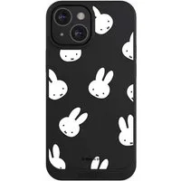 NIVOCASE Handyhülle Miffy Muster transparent Miffy Pattern Transparent, Apple iPhone 13 Mini Handyhülle Hülle NIVOpure Case Schwarz