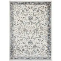 Mazovia Orientteppich Oriente Teppich - Traditioneller Teppich Orient Creme Grau, 60 x 100 cm, Geeignet für Fußbodenheizung, Pflegeleicht, Wohnzimmerteppich