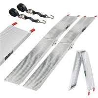 TRUTZHOLM Auffahrrampe 2x Alu 205cm 680kg klappbar rutschhemmend gerillt Verladerampen (Set, 2-St., 2er Set)