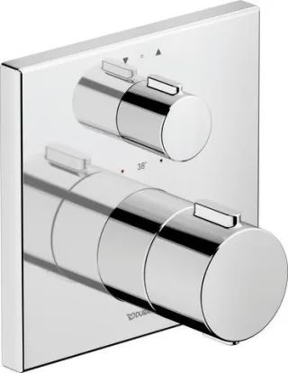 Duravit Thermostatarmaturen Thermostat Unterputz, 2 Verbraucher Chrom Hochglanz 150x94x150 mm - TH42 TH4200013010