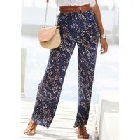 Vivance Jerseyhose mit locker-luftigem Bein mit Alloverdruck, bequeme Sommerhose in weiter Form, Strandhose