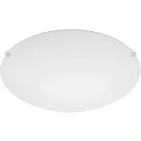 EGLO LED Deckenleuchte MARS runde Wandlampe für innen, aus Stahl und Glas, ohne Leuchtmittel, Wandleuchte innen, Deckenleuchte Glas und Stahl, Lampe, E27 Fassung