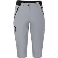 Bergson Outdoorhose VIDAA COMFORT Capri (slim) Damen 3/4 Wanderhose, leicht, strapazierfähig, Normalgrößen, hellgrau