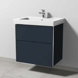 Sanipa 3way Waschtischunterbau zu Villeroy & Boch Subway 2.0 Waschtisch mit 2 Auszügen, Marine-Matt BP6131R