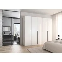 rauch Drehtürenschrank Kleiderschrank Schrank Garderobe Wäscheschrank BESTSELLER MONTCLAR (3 Ausstattungen BASIC/CLASSIC/PREMIUM (SOFT-CLOSE), Breiten 201-400 cm) Front in Glas/Hochglanz/Dekor/Grauspiegel in 5 Breiten MADE IN GERMANY