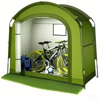 Insma Gerätezelt Fahrradzelt für 2 Fahrräder, Tragbare Aufbewahrungszelt für Camping, Faltbare Lagerzelt für Fahrräder,Motorräder, 200x80x165cm