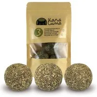 KaraLuna Tier-Beschäftigungsspielzeug 3x Katzenminze Bälle I Catnip Balls Minze Katze, Katzenminze, Getrocknete und gepresste Katzenminze