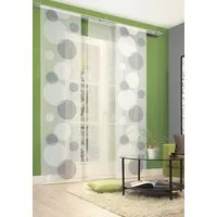 HOME WOHNIDEEN Schiebegardine Tira (1 St), Klettschiene, transparent, Scherli, HxB: 245x60