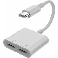 Bolwins A87 OTG Audio Jack Adapter 2x USB C - Typ-C, 2in1 Musik & Aufladen 60W Audio-Kabel, USB-C, USB-C (11,50 cm), 2x USB C - Typ-C, 2in1 Musik & Aufladen 60W