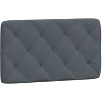 vidaXL Bett Kopfteil-Kissen Dunkelgrau 90 cm Samt (1-tlg)