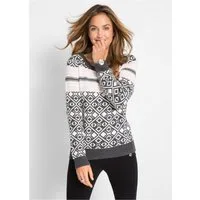 bonprix Norwegerpullover aus reiner Baumwolle, mit klassischem Norwegermuster